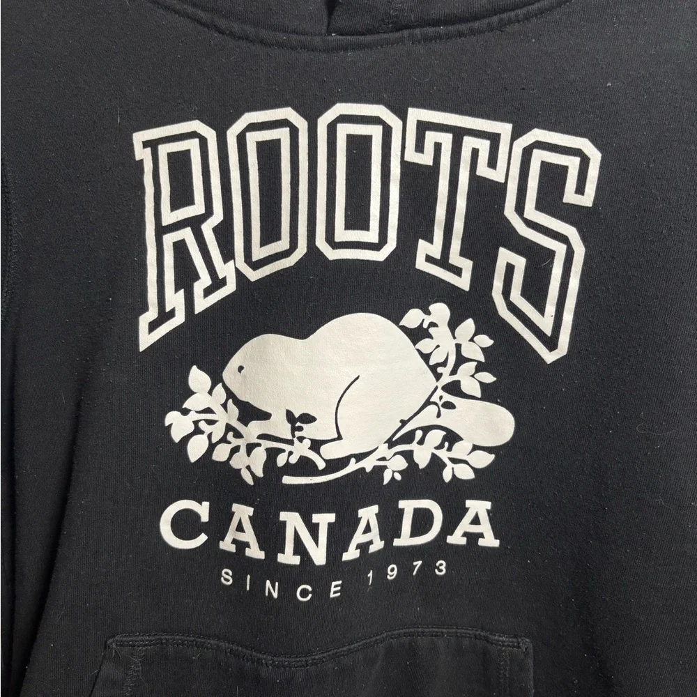 Roots Men's Black Pullover Hoodie - Picture 3 of 4
